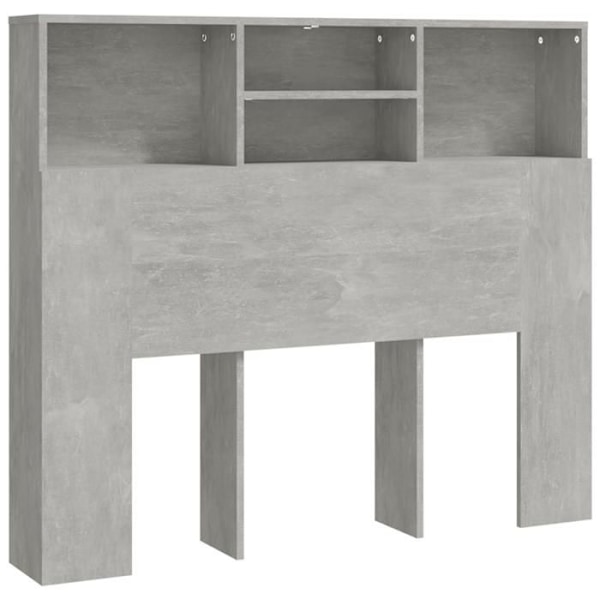 Sänggavel - MDF - 120x19x103,5 cm - Grå - Nutida - Inbyggd förvaring Grå