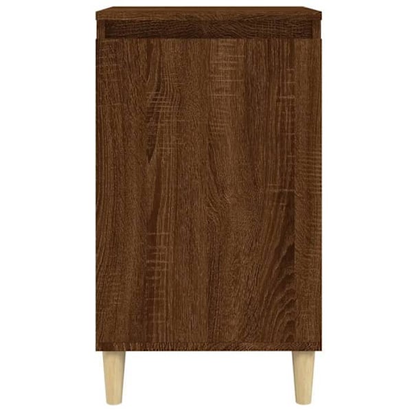 Yöpöytä, jossa on ovi ja lokero 40 x 35 x 70 cm ruskeaa teknistä puuta DEC033735 kastanj