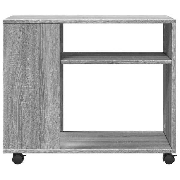 Konsolbord på hjul 70 x 35 x 60 cm i grå ingeniørtræ DEC032337 kastanj