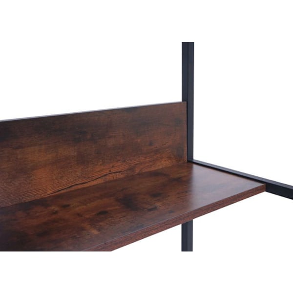 Bureau table d computer opbevaringsplads under bordpladen 120x60 cm i MDF brun og metal 04_0006062 kastanj