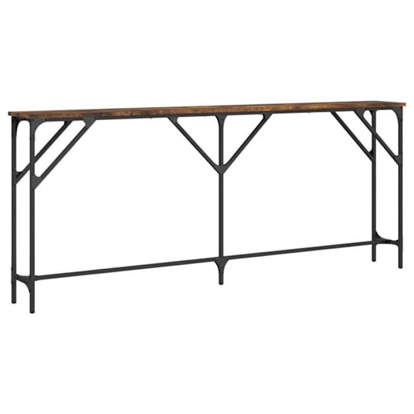 Konsolbord praktiskt för en organiserad entré 180 x 23 x 75 cm brun ingenjörsträ och metall DEC031793 kastanj