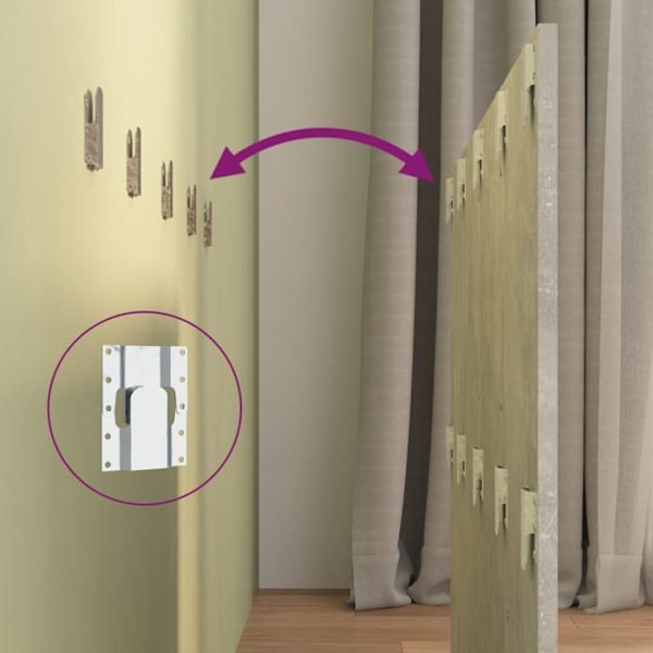 Sengegavl tilbehør til soveværelse møbel 120 x 1,5 x 80 MDF grå Grå