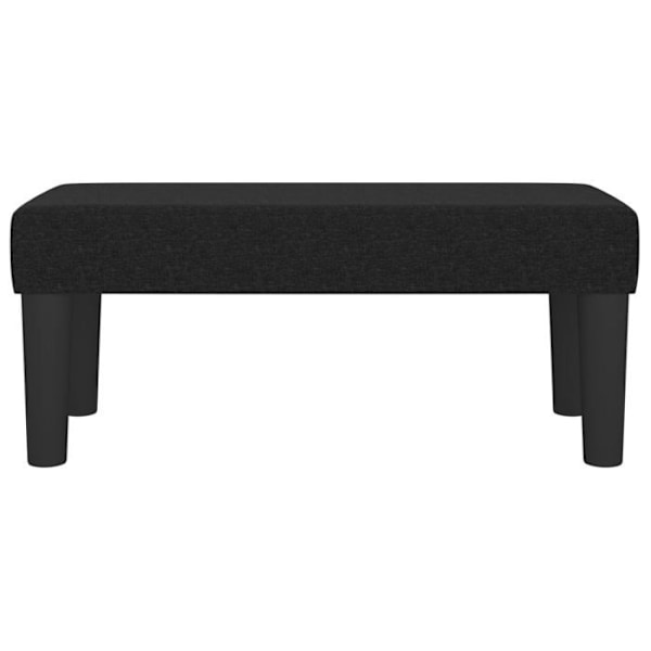 Bænk til fodenden af sengen i klassisk design 70 x 30 x 30 cm i sort stof DEC024681 Svart