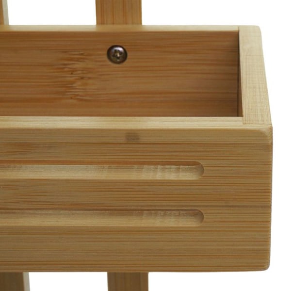 brusehylde med 2 kurve og en ophængingskrog badeværelsesorganisator i bambus 69x22x13 cm 04_0008643 Guld