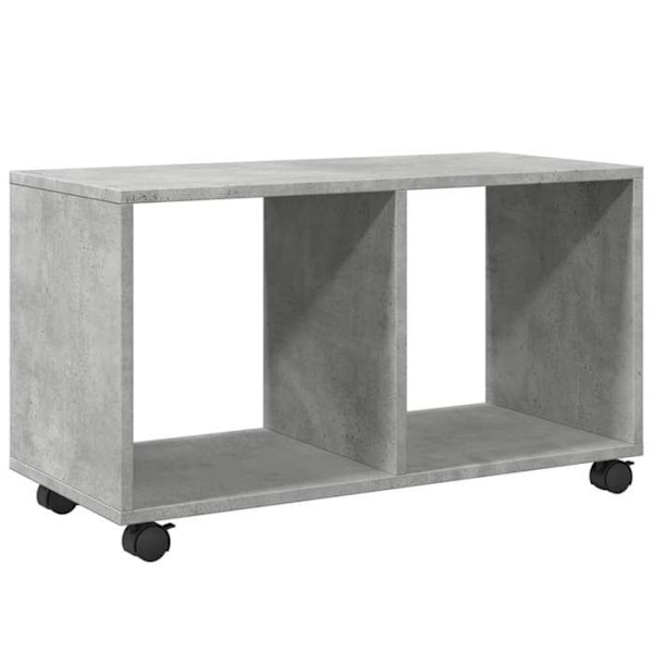 Pyörillä varustettu lisäkaluste säilytystiloilla 72 x 33 x 42,5 cm harmaa höyrypuu DEC031389 kastanj