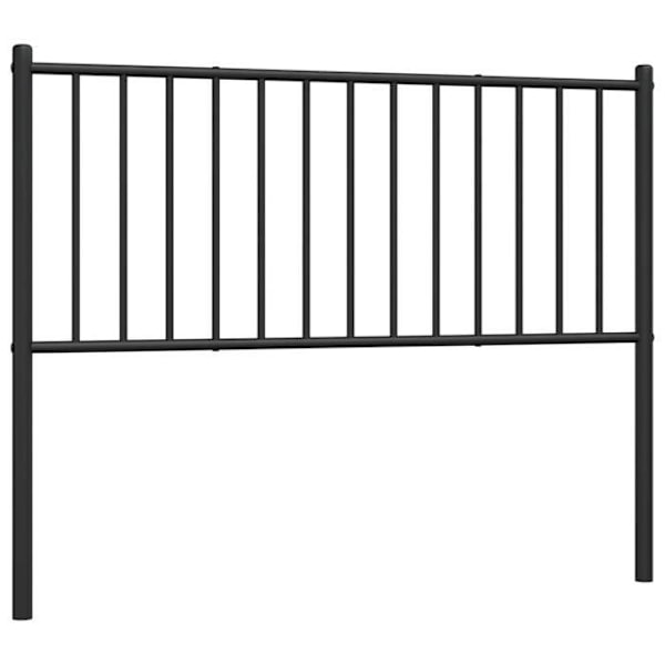 Hovedgærde til seng, soveværelse, møbel 75 cm, sort metal TDL0202412