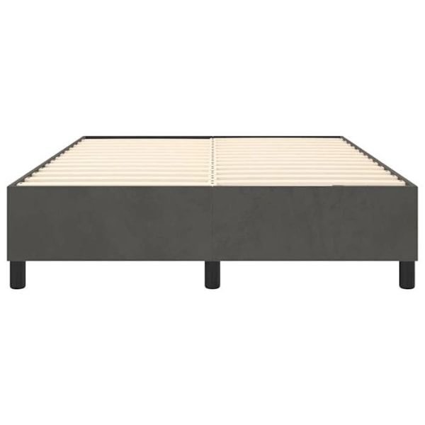 Sommier - TDL - 140x190 cm - Mørkegrå fløjl - 2 pladser - Leveres samlet Mörkgrå