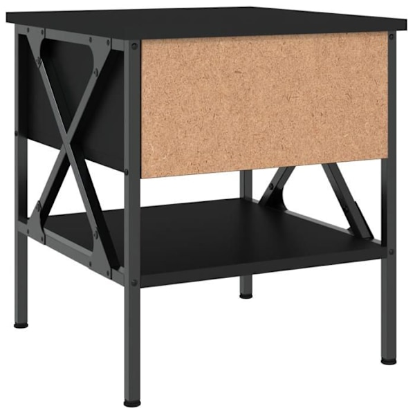 Natskab med skuffe og hylde 40 x 42 x 45 cm sort ingeniørtræ DEC034478 kastanj