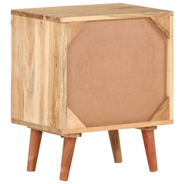 Natskab med opbevaringsrum og dør 40 x 30 x 50 cm akacietræ, ingeniørt træ, sort malet finish DEC032924 kastanj