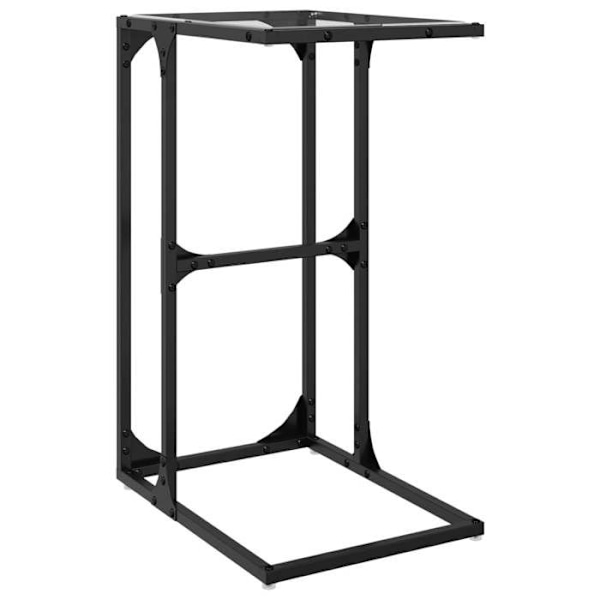 Side table end of sofa 40 x 30 x 61,5 cm stål og gennemsigtigt glas DEC032343 Transparent
