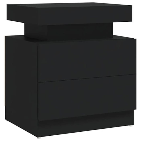 Natteskab med 2 skuffer 45 x 35 x 52 cm sort agglomerat DEC034489 Svart