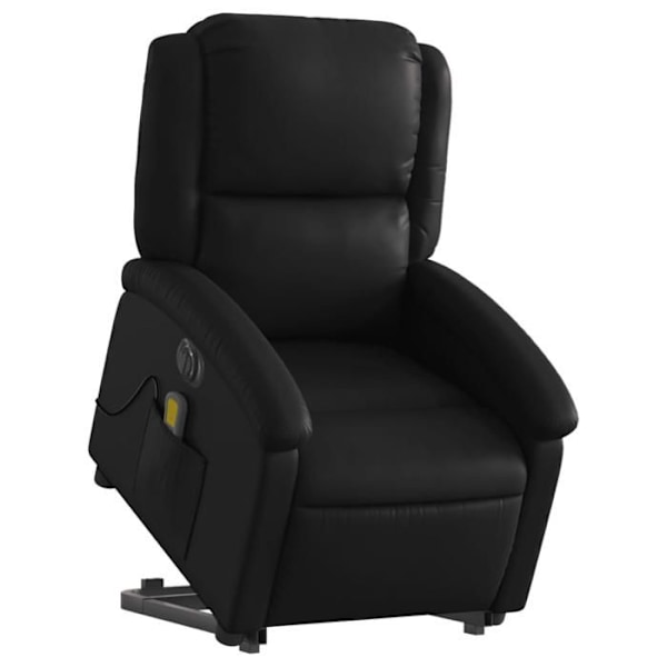 Massage hvilestol med elektrisk løft og justerbar funktion i sort PVC DEC027797 Svart