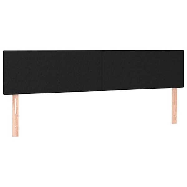 Hovedgærde til soveværelse, møbel i 2 dele, 80 x 5 x 78/88 cm, sort stof