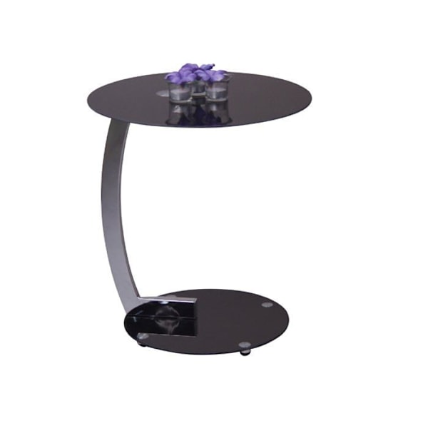 Moderne sidebord med struktur i sort krommetal