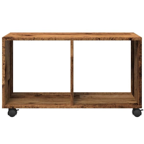 Hjælpebord på hjul 72 x 33 x 42,5 cm ingeniørtræ i farven gammelbrun DEC031393 kastanj