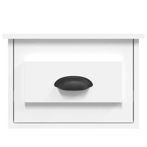 Væghængt natbord med skuffe 41,5 x 36 x 28 cm hvid ingeniørtømmer DEC034224 Vit