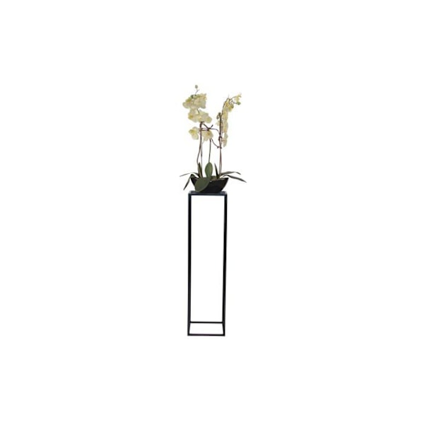 Moderne Planteholder Sort 34 x 34 x 103 cm Elegant Design i Jern Højde 103 cm DEC050066 Svart