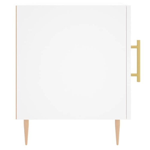 Sæt af 2 natborde med rum med dør 40 x 40 x 50 cm engineering træ hvid DEC034963 Vit