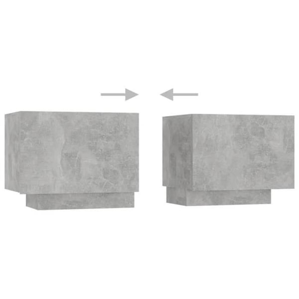 Sängbord med förvaringsfack och dörrar 100 x 35 x 40 cm grå ingenjörsträ DEC033964 kastanj