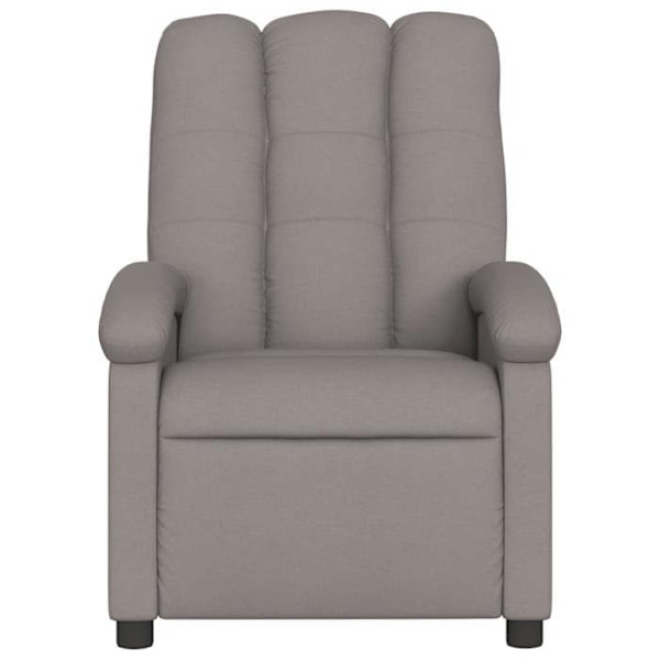 Fauteuil relax TV med komfortabel polstring og manuel vippemekanisme i taupe stof DEC028196 Guld