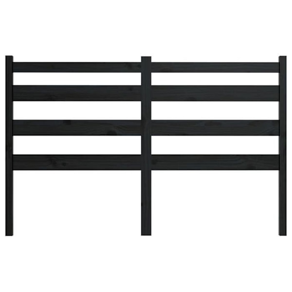 Sänggavel tillbehör säng sovrum möbel 166 x 4 x 100 cm svart kontrollerad tall TDL0202204