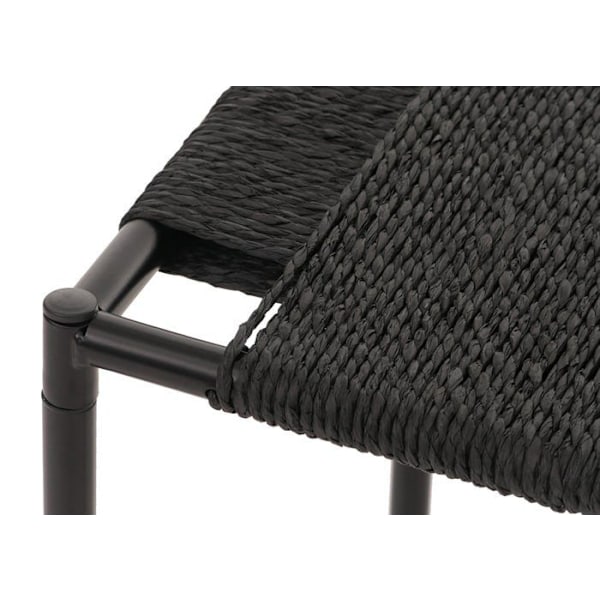Sæt med 3 blomsterborde, sidebord, blomsterstøtte, stabelbar hylde i metal, papir og snor i anthracit 04_0007506 Metall