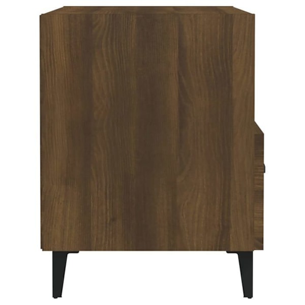 Sæt med 2 natborde med åben rum og skuffe 40 x 35 x 47,5 cm i ingeniørtræ brun og metal DEC035213 kastanj