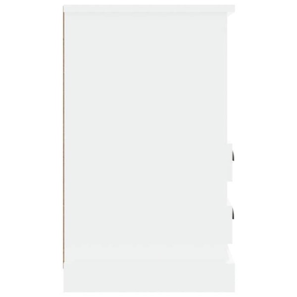 Set med 2 sängbord med lådor och öppet fack 43 x 36 x 60 cm vit ingenjörsträ DEC034968 Vit