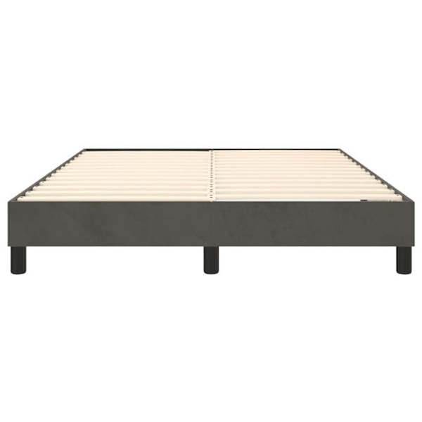 Sängynpohja jalkoilla - TDL - 140x190 cm - Tummanharmaa sametti - 2 paikkaa - Helppo kokoaminen Mörkgrå