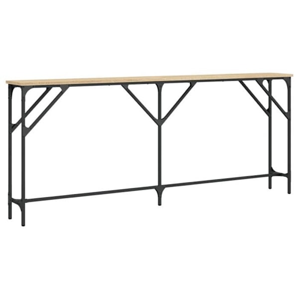 Entréemøbel konsolbord design elegant 180 x 23 x 75 cm ingeniørtræ og metal DEC031938 kastanj