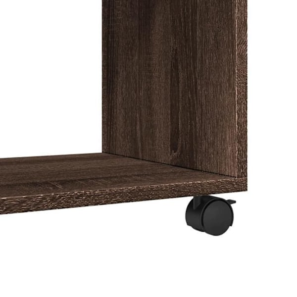 Möbel på hjul 72 x 33 x 42,5 cm i brun ingenjörsträ DEC031379 kastanj