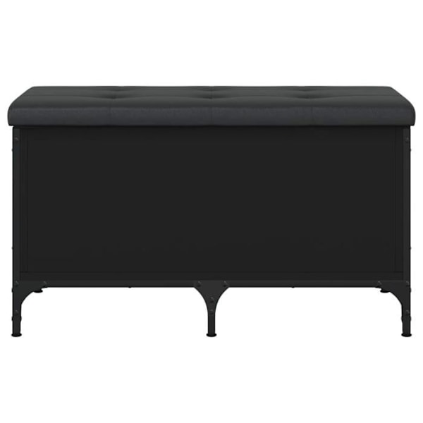 Banc banquette de rangement med sittdyna 82 x 42 x 45 cm ingenjörsträ svart DEC024783 kastanj