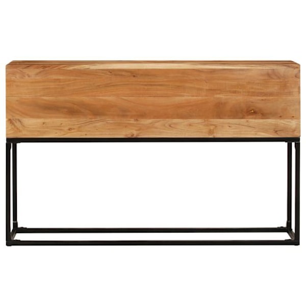 Funktionel indgangsbord med stil 120 x 30 x 75 cm, massiv akacietræ og jern DEC031548 kastanj