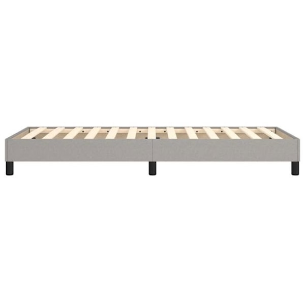 Sommier - TDL - 100x200 cm - Vaaleanharmaa kangas - 1 paikka - Vanerilamellit Ljusgrått