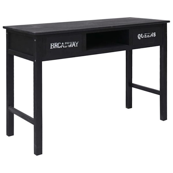 Praktisk konsolbord med skuffer til en organiseret entré 110 x 45 x 76 cm sort træ DEC032102 kastanj