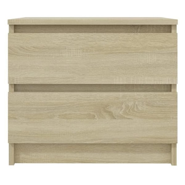 Nattetag med 2 skuffer 50 x 39 x 43,5 cm spånplade farve eg DEC033891 Flerfärgad