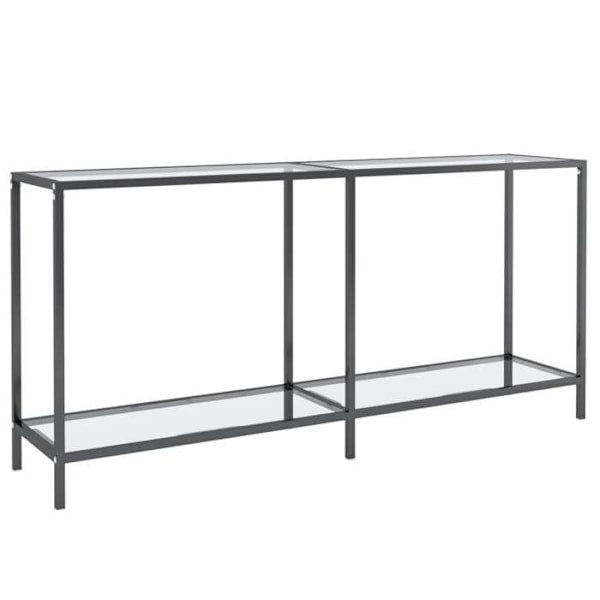 Konsolbord praktiskt för en organiserad entré 160 x 35 x 75,5 cm transparent härdat glas och stål DEC032267 Guld