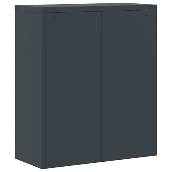 Caissons à tiroirs meuble de bureau med låsbara dörrar 90 x 40 x 105 cm antracitstål DEC024503 Guld