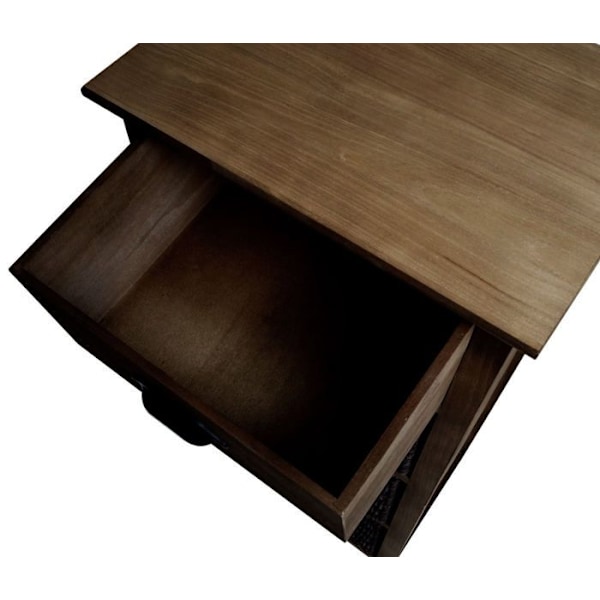 Kommode med skuffe og 3 opbevaringskurve 83x40x29 cm mørkebrun 04_0006506 kastanj