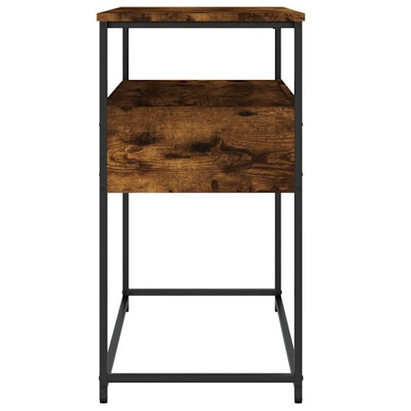 Funktionsdygtig og stilfuld konsolbord med skuffer 75 x 40 x 75 cm, brun ingeniørtræ og metal DEC031816 kastanj