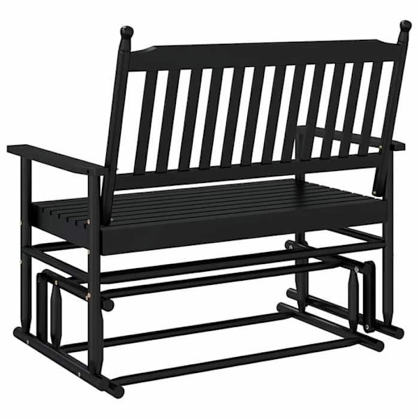 Bænk med vippefunktion til haven 118 x 70 x 104,5 cm i sort poppeltræ DEC028718 kastanj