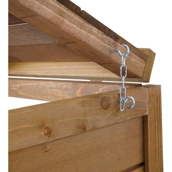 Sopskåp - Ej specificerat - 126x316x98 cm - Certifierat FSC-trä - Lock - 8 maximala behållare kastanj