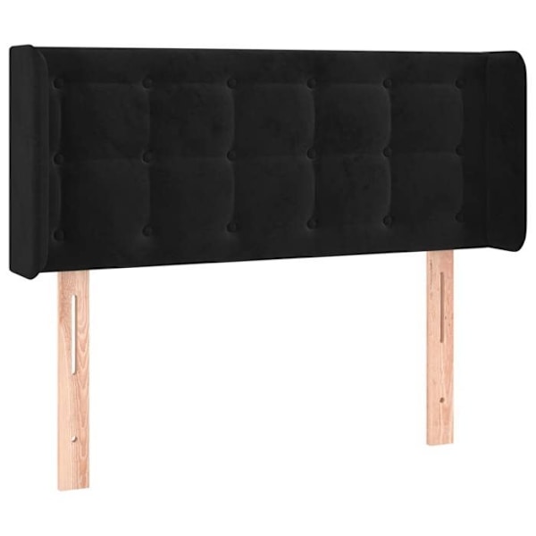 Sänggavel - Inte specificerat - 83x16x78/88 cm - Svart sammet - Klassisk stil - Öron Svart
