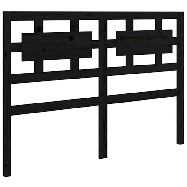 Sengegavl - Ikke specificeret - 165,5 x 4 x 100 cm - Massivt træ - Sort farve - Moderne design Svart
