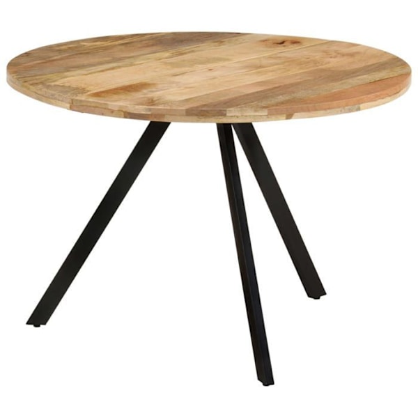 Teollinen moderni ruokapöytä 110 x 75 cm massiivipuusta ja raudasta DEC036653 kastanj