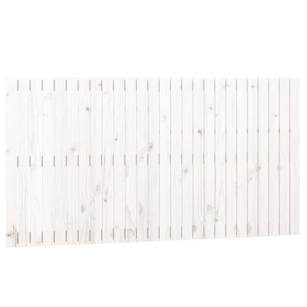 Hovedgærde i massivt hvidt træ - Klassisk - Tidløst - 166x3x90 cm Vit