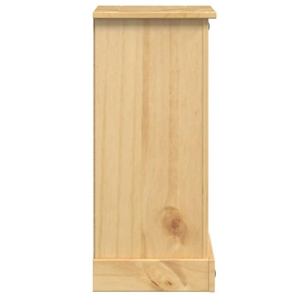 Natbord med 4 skuffer 35 x 32,5 x 74 cm massiv fyrretræ DEC033901 kastanj