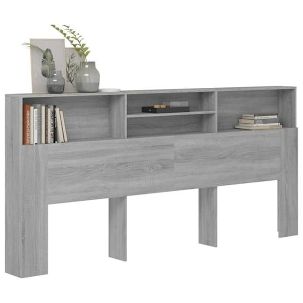 Hovedgærde - Ikke specificeret - 220x19x103,5 cm - MDF grå - Moderne stil - Indbygget opbevaring Grå