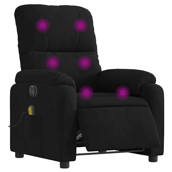 Massage og justerbart hvilestol i mikrofiber DEC027826 Flerfärgad
