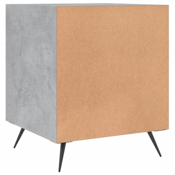 Sæt med 2 natborde med rum og dør 40 x 40 x 50 cm grå ingeniørtræ DEC035391 kastanj